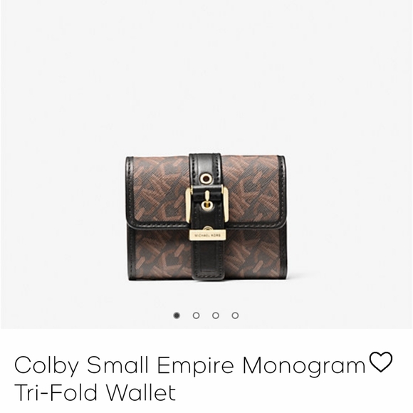 Michael Kors Empire Monogram Tri-Fold Wallet - Picture 1 of 4